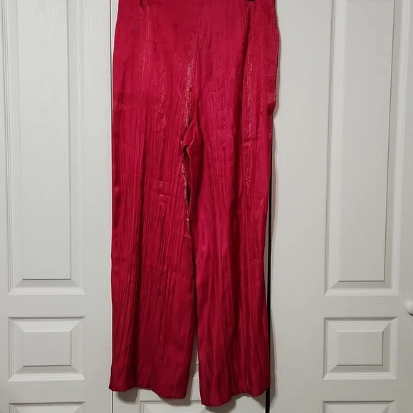 NWT Zara Wrinkled Effect Wide Leg Pant. Size L - Picture 5 of 8